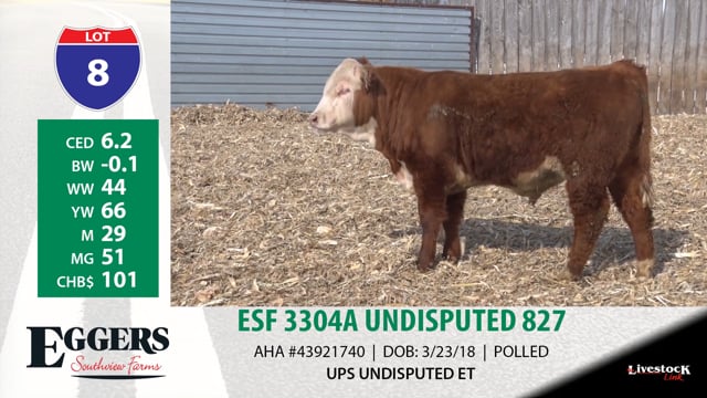 Lot #8 - ESF 3304A UNDISPUTED 827