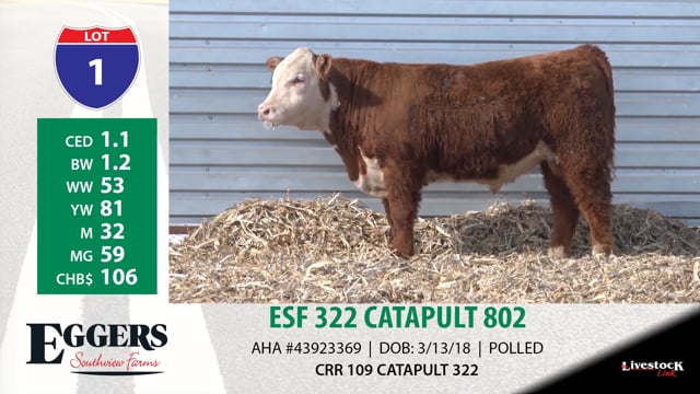 Lot #1 - ESF 322 CATAPULT 802