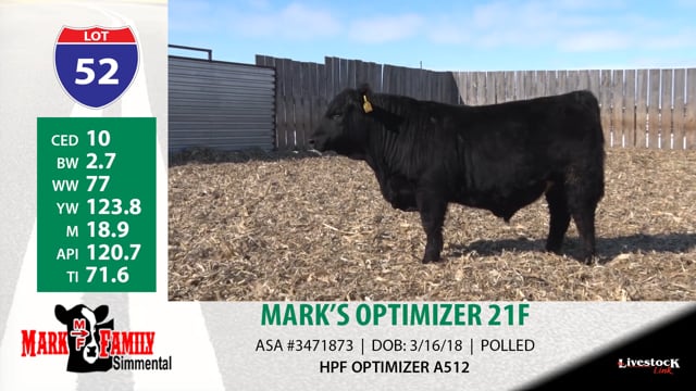 Lot #52 - MARK'S OPTIMIZER 21F