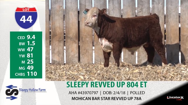 Lot #44 - SLEEPY REVVED UP 804 ET
