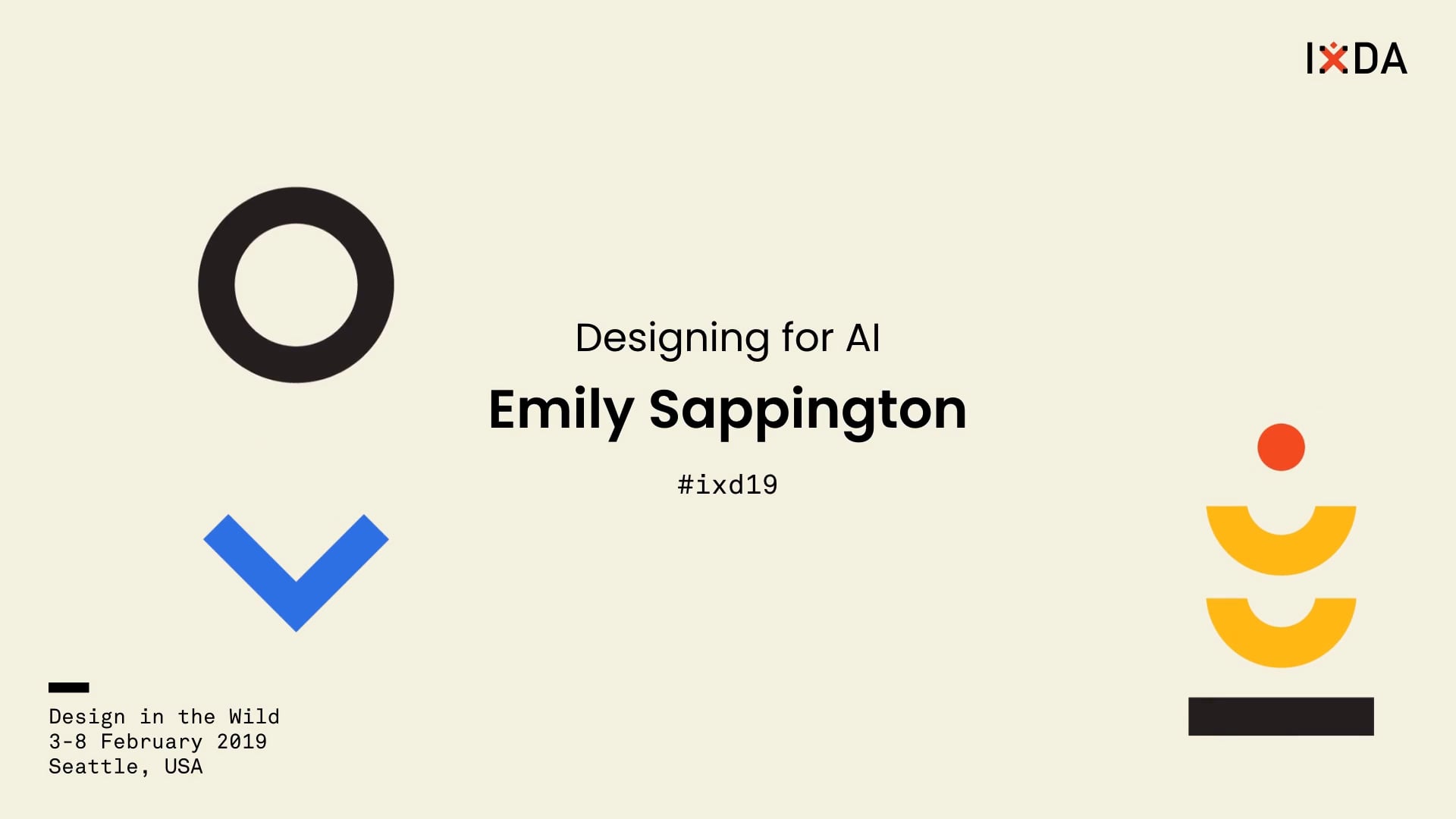 "Designing for AI" Emily Sappington - Interaction19
