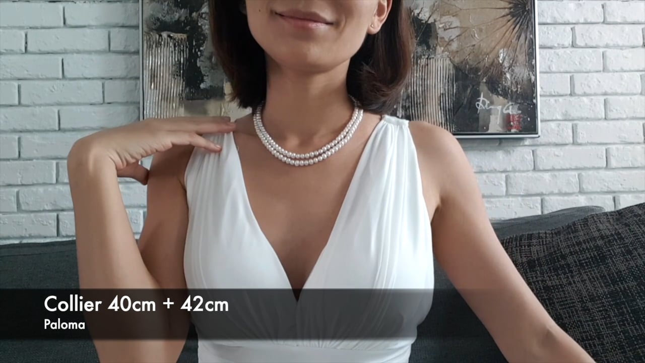 Collier 40cm + 42cm - Paloma - Double rang perle - Gemperles