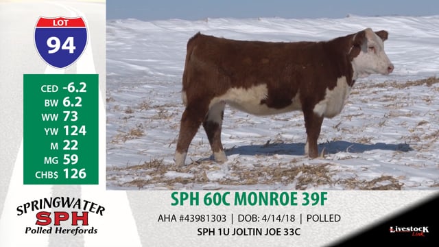 Lot #94 - SPH 60C MONROE 39F