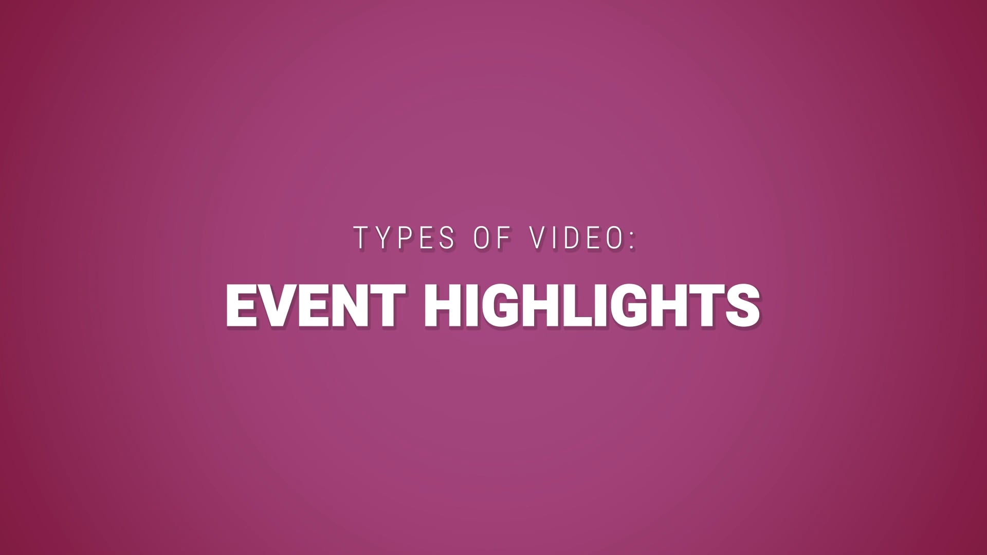 Event Highlights on Vimeo