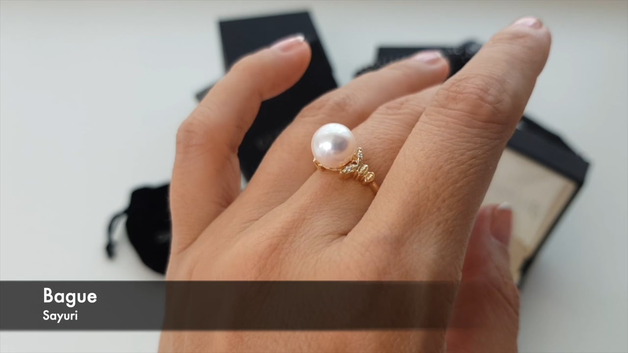 Anello Sayuri - Perla bianca Akoya Giappone - Gemperles