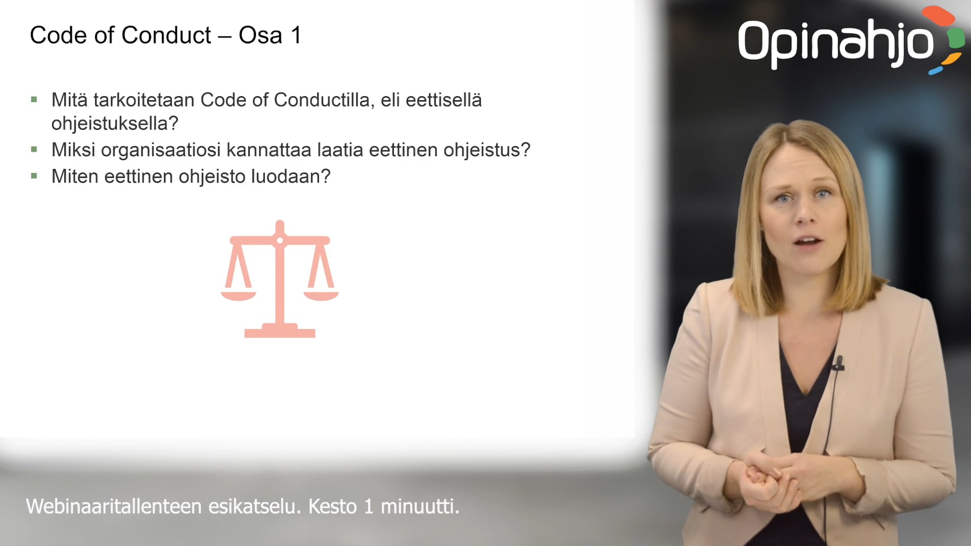 Code Of Conduct - Eettisten Ohjeiden Luominen - Webinaaritallenne Demo ...