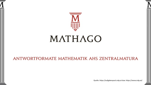 Antwortformate Mathematik AHS Zentralmatura
