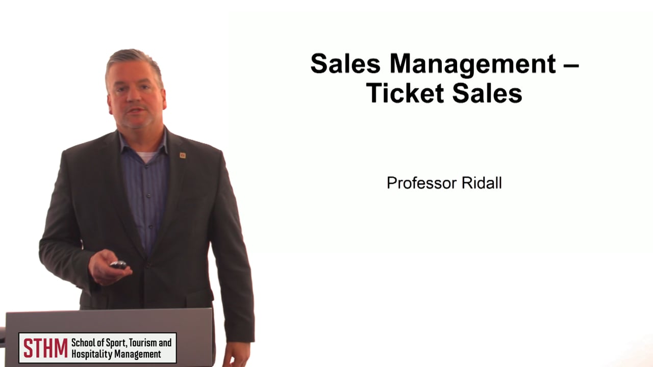 Sales Management – Ticket Sales