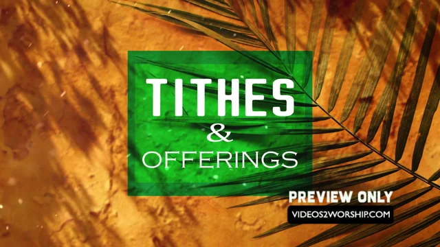 tithes and offering banner