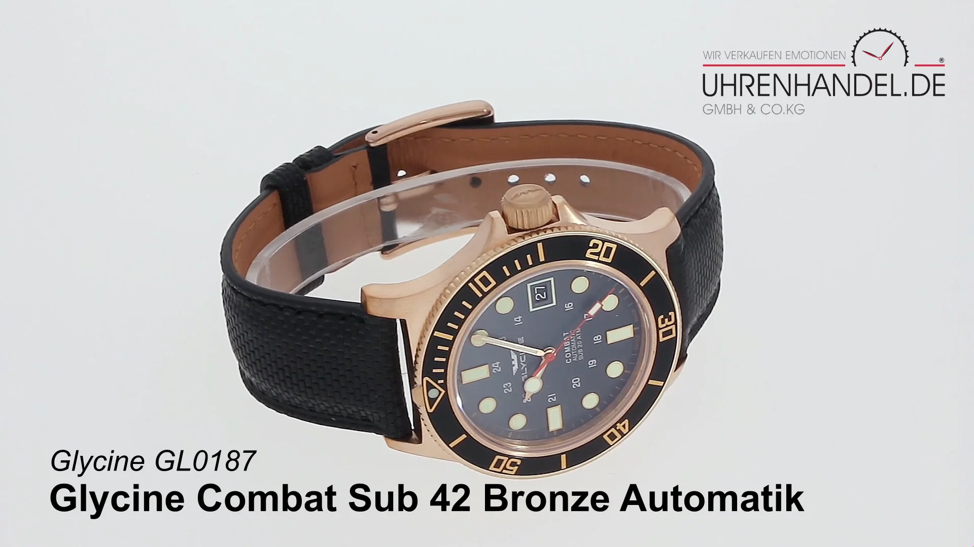 Glycine combat sub bronze automatic clearance watch