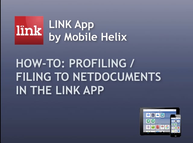 How-to: Profiling / Filing Email to NetDocuments 3:29