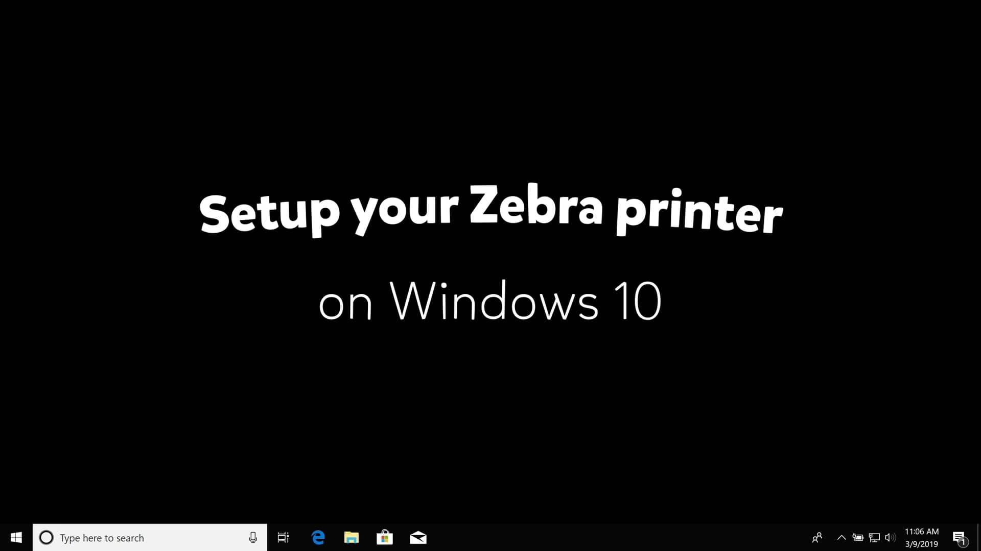 Configure your Zebra Printer on Windows 10 on Vimeo