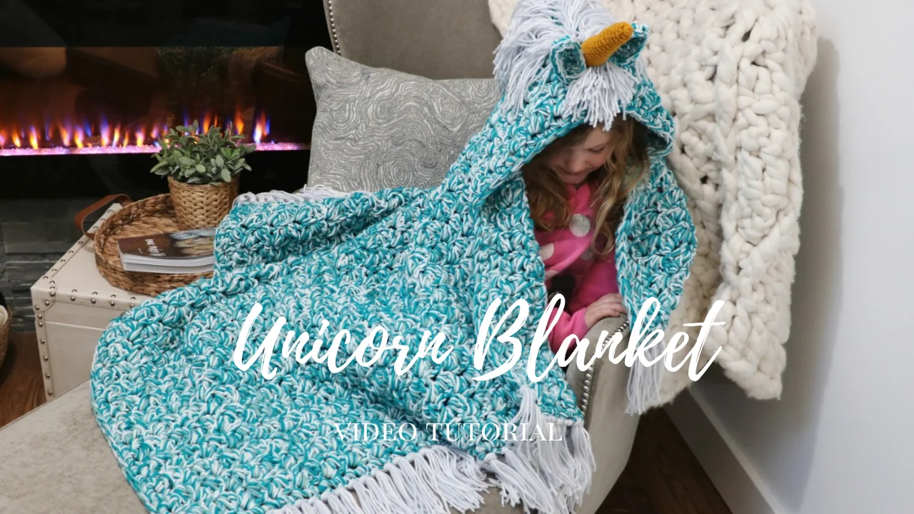 Crochet unicorn blanket discount tutorial