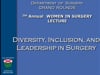 Dr. Mary T. Hawn- Diversity, Inclusion, and Leadership in Surgery- 2nd WOMEN in SURGERY LECTURE- 57min- 2019