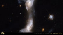 Image of two colliding galaxies