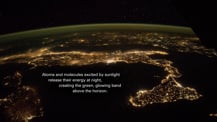 Satellite image of night lights in Italy