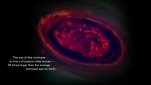 Storm whirling around Saturn's north pole