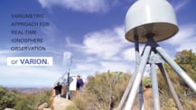 Image of researchers testing GPS receivers. Text appears toward the left.