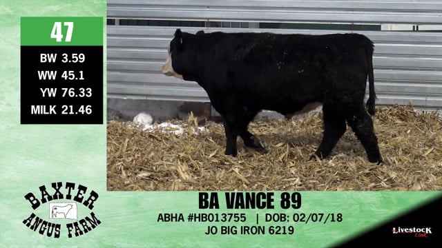 Lot #47 - BA VANCE 89