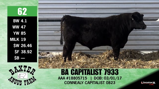 Lot #62 - BA CAPITALIST 7933