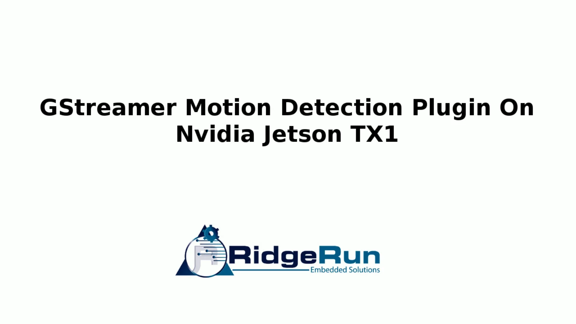 Gstreamer Motion Detection in Tegra X1 on Vimeo