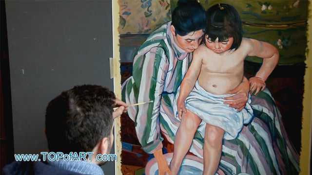 Cassatt | The Child's Bath | Painting Reproduction Video | TOPofART