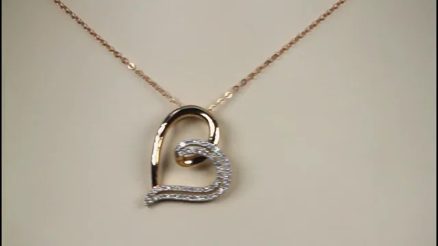 Rose Gold and Diamond Double Heart Necklace, 1ctw (only $795)