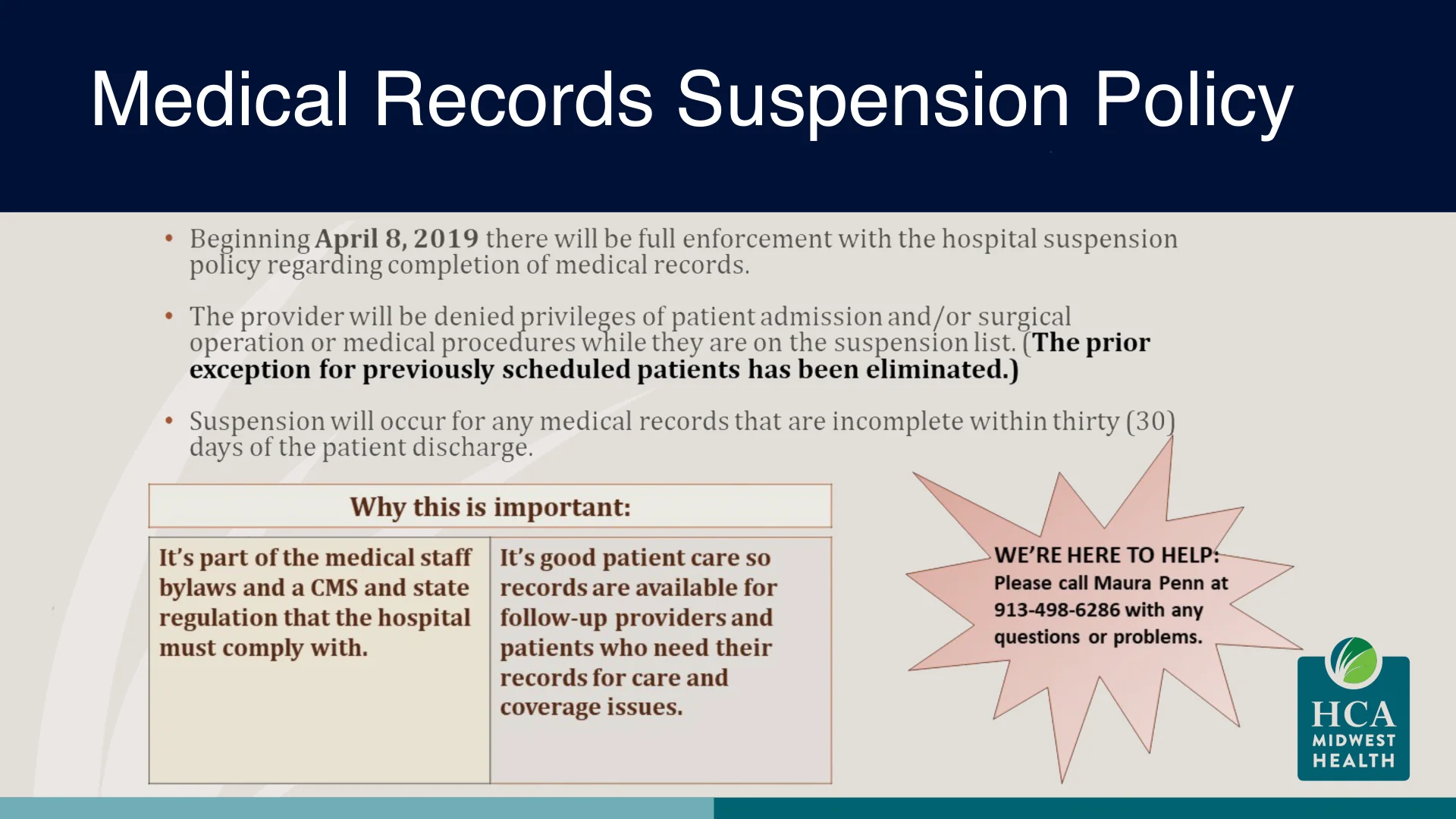 Medical Records Suspension Policy on Vimeo