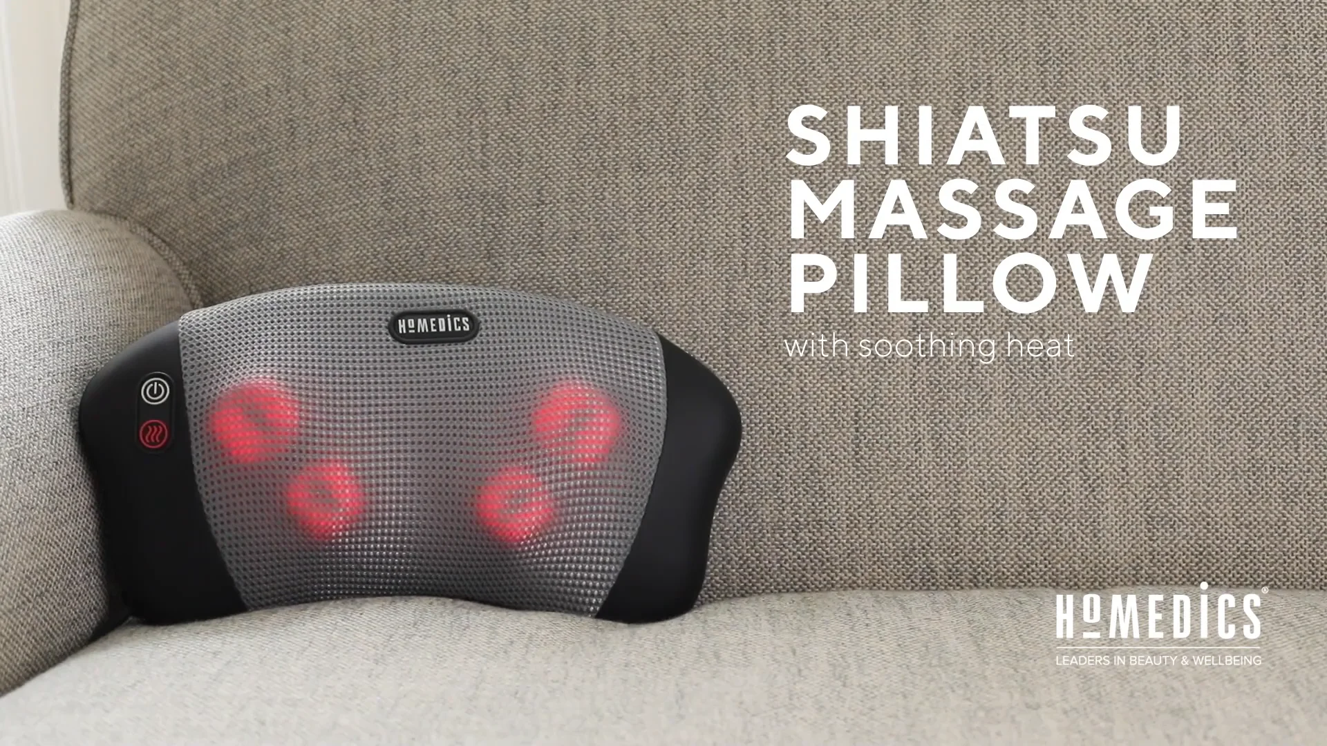 Homedics Shiatsu Massage Pillow with Soothing Heat