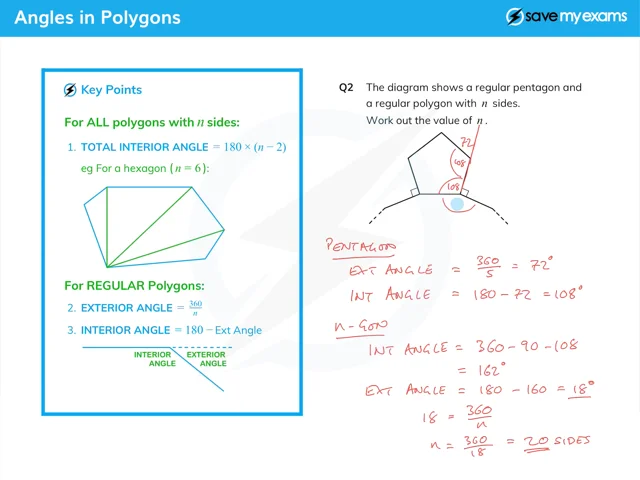 Interior And Exterior Angles Of Polygons Exam Questions | Cabinets Matttroy