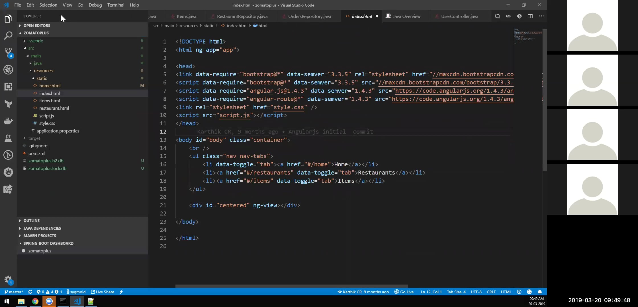 Angular & Project work on Vimeo