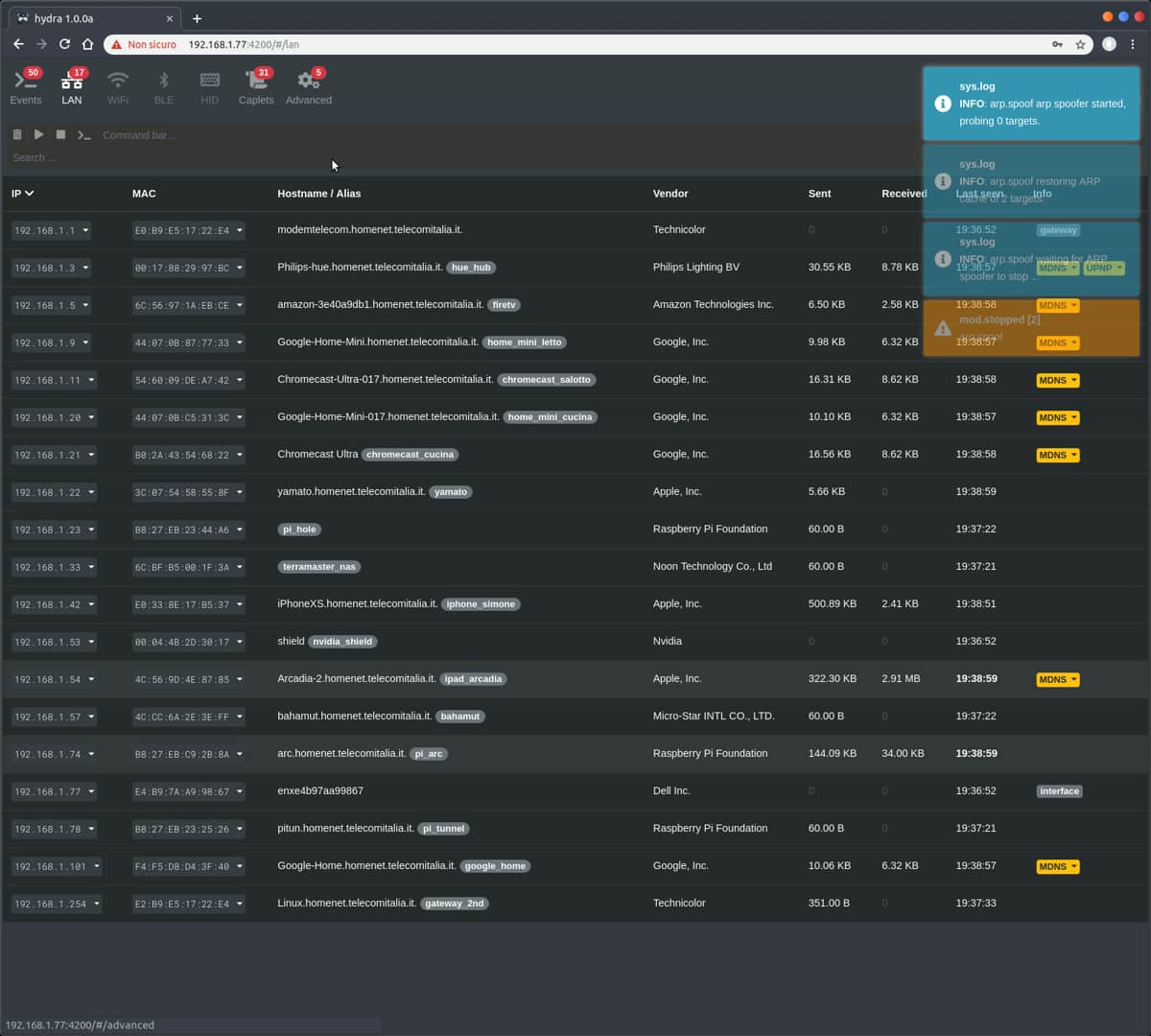 hydra spoofing interaction demo on Vimeo