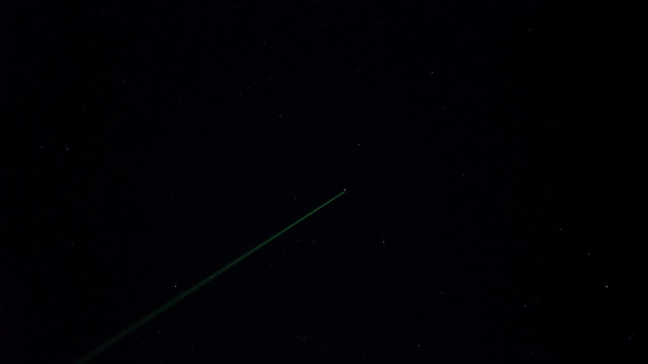 Laser beam aiming Polaris (short)