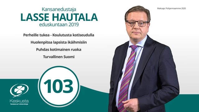 Kansanedustaja Lasse Hautala - Eduskuntavaalit (2019)