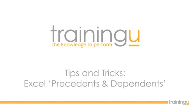 Excel Tip – Precedents and Dependents