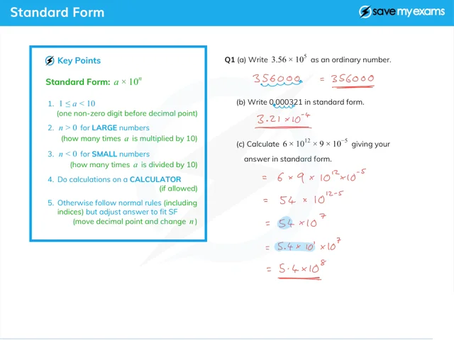 Standard Form, CIE IGCSE Maths: Core Revision Notes 2023