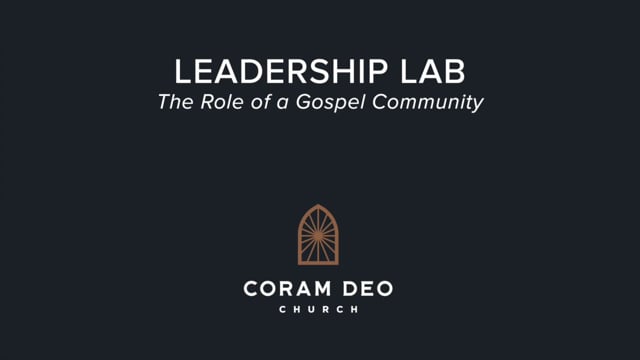 The Role of a Gospel Community