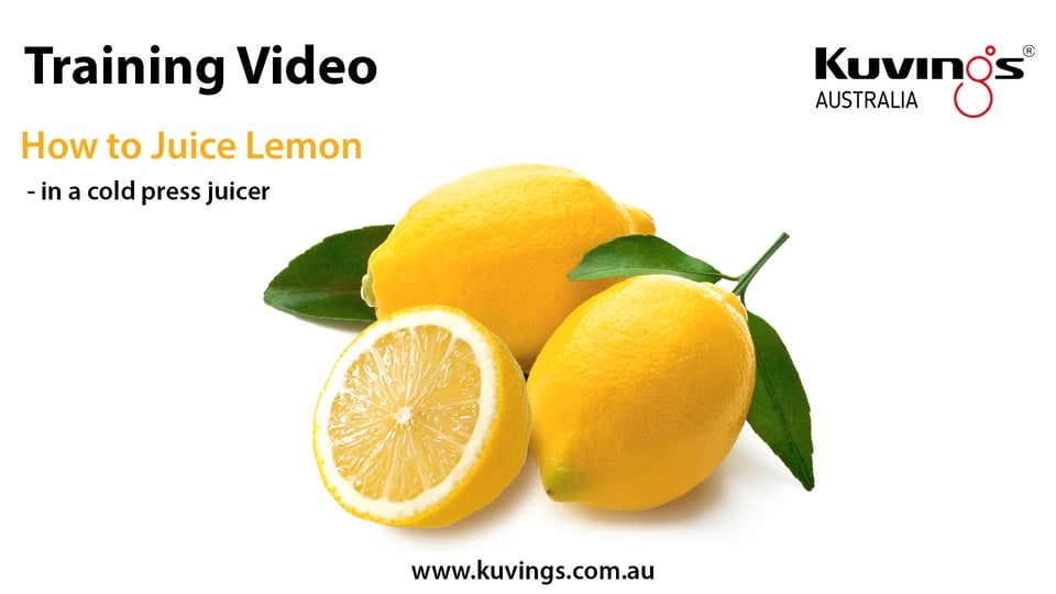 Juicing Lemons in a Kuvings Cold Press Juicer training video on Vimeo