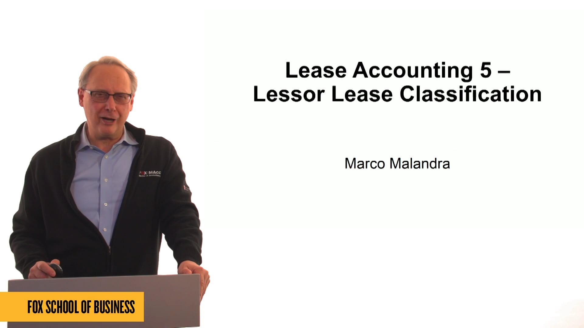 Lease Accounting 5: Lessor Lease Classification