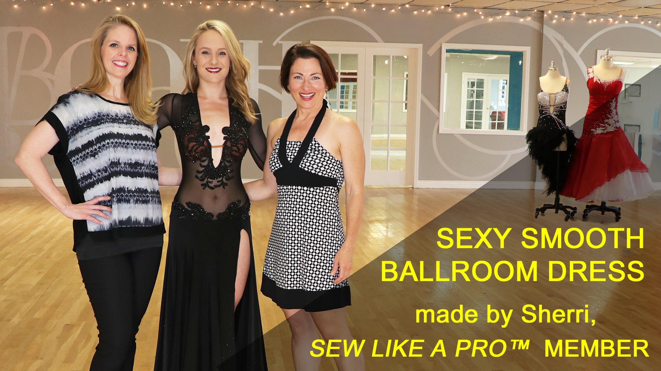 Sexy, Smooth Ballroom Dance Dress made by Sew Like A Pro™ member on Vimeo