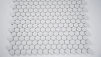 Bianco Penny Round Glossy Porcelain Mosaic
