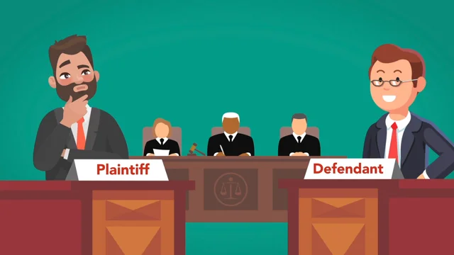 plaintiff defendant in court