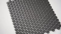 Nero Penny Round Glossy Porcelain Mosaic