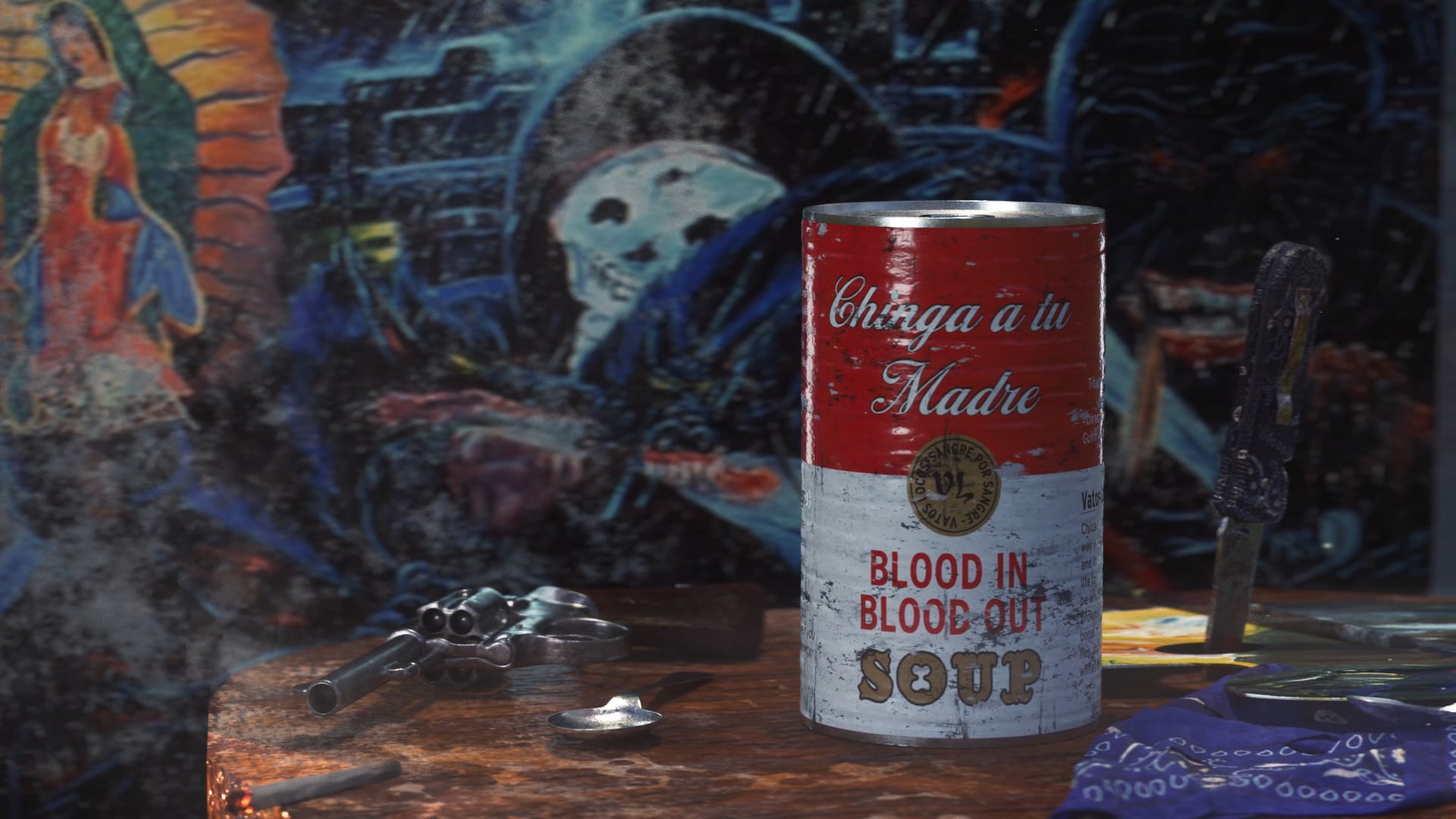 Chinga a tu Madre Can - Blood in Blood out - 3d project - Cinema 4D -  octane Render - After Effects -