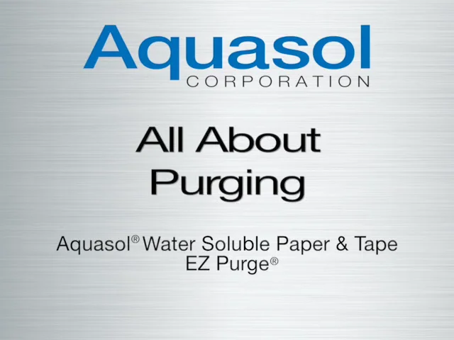 Water Soluble Purging Paper & Tape