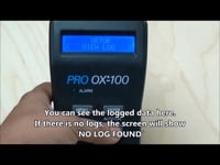 Handheld Oxygen Monitor (Pro OX100) — View and Erase Log