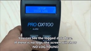 Handheld Oxygen Monitor (Pro OX100) — View and Erase Log