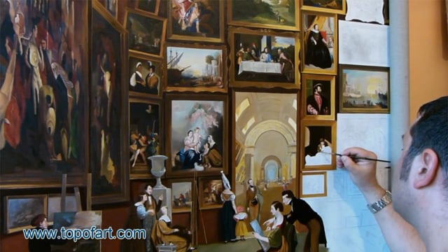 Morse | Gallery of the Louvre | Painting Reproduction Video | TOPofART