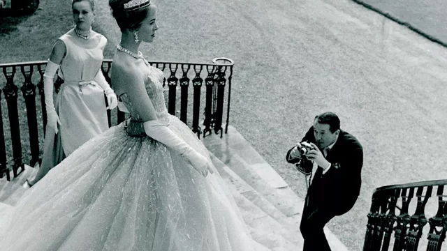 Ballgowns: British Glamour Since 1950' exhibition at V&A museum