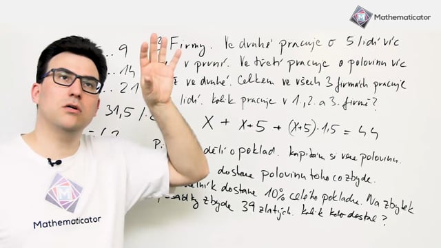 Přijímačky na SŠ - matematika - 38. Matematizace - Slovní úlohy - Procvičení